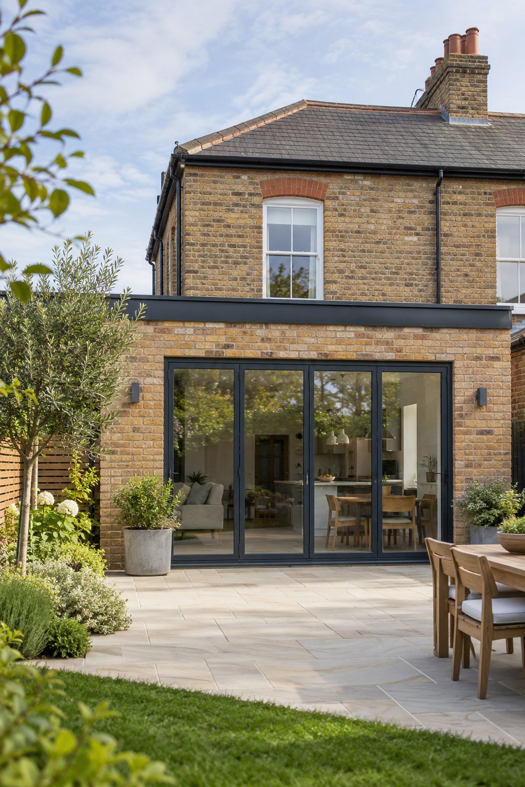 Illustrative image of a finished brick home extension